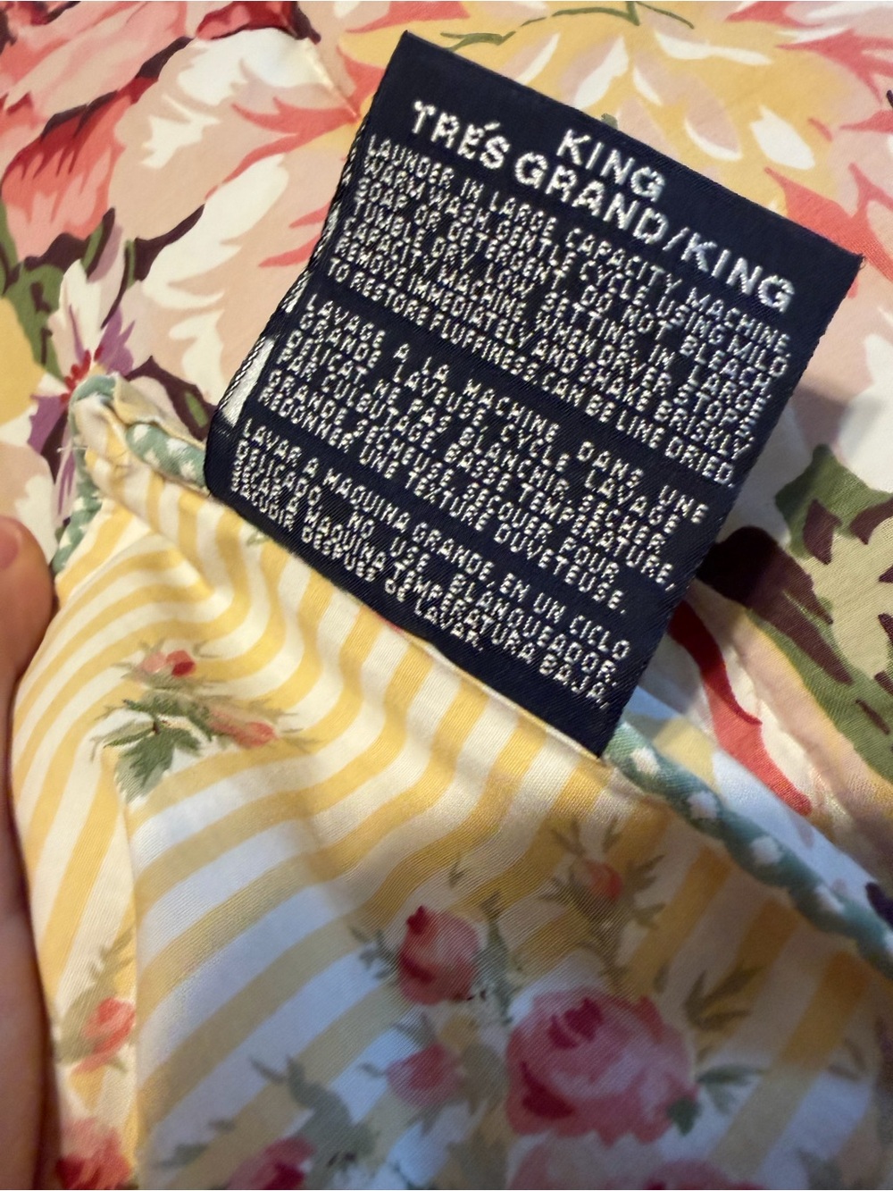 Ralph Lauren Sophie Brooke Yellow Floral Cabbage Rose Reversible Comforter - Picture 3 of 16